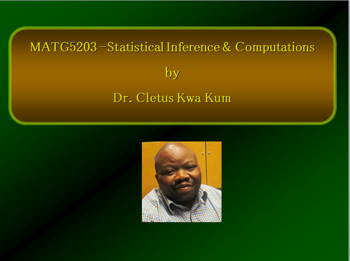 MATG5203 STATISTICAL INFERENCE AND COMPUTATIONS